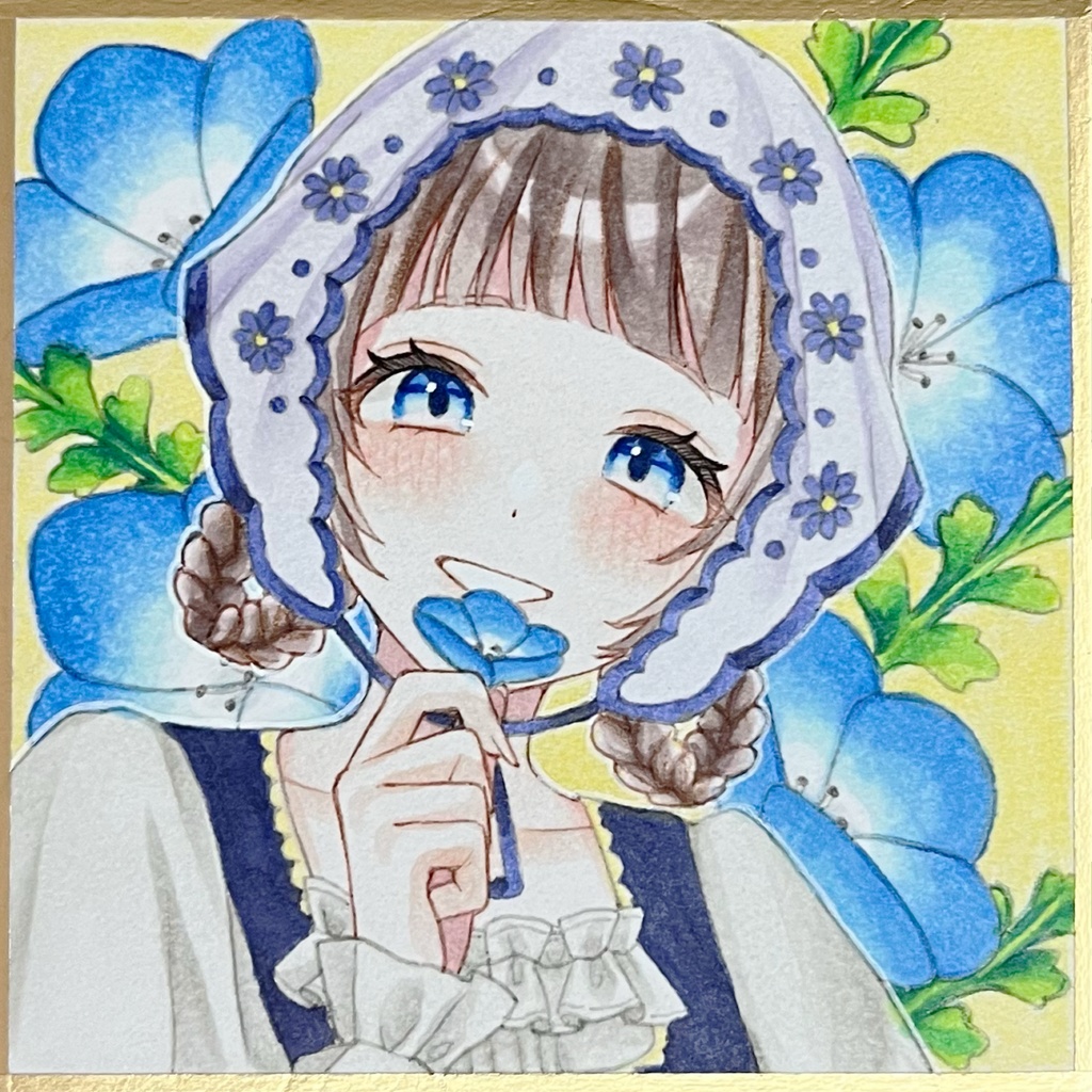 イラスト　原画　豆色紙