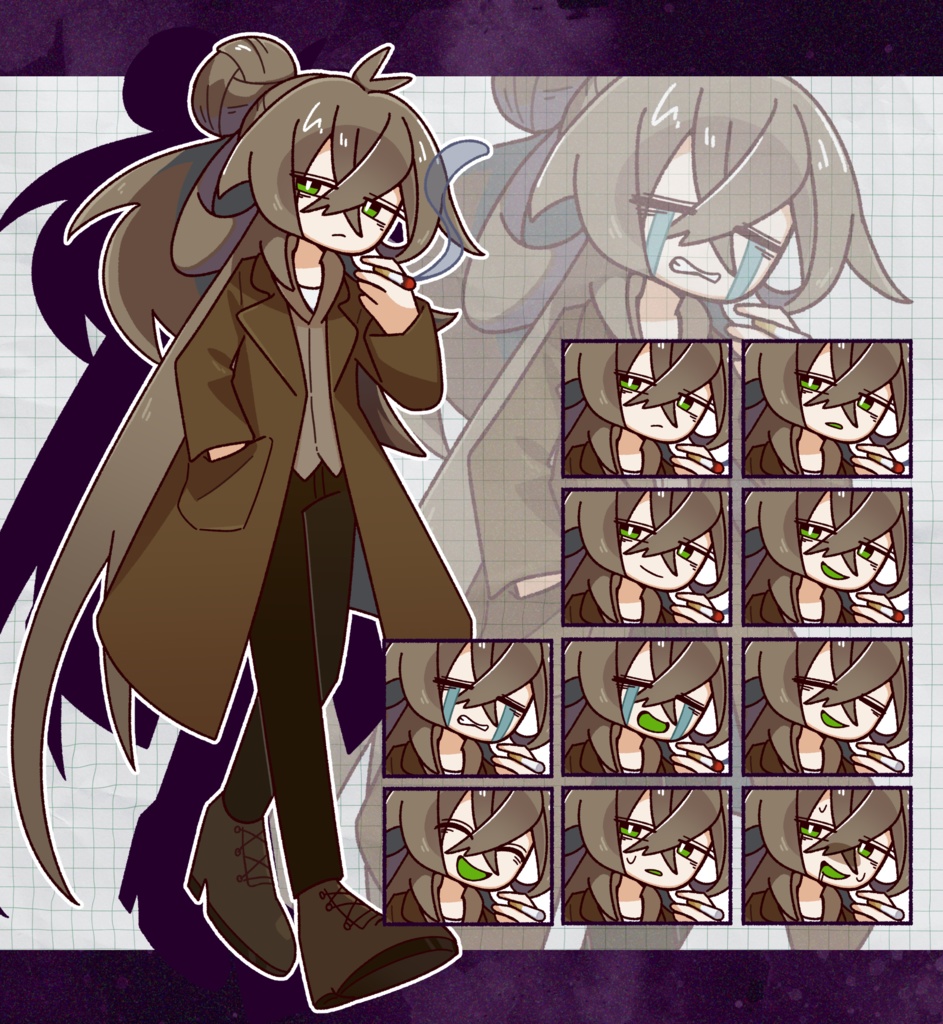 立ち絵_薄幸とタバコ