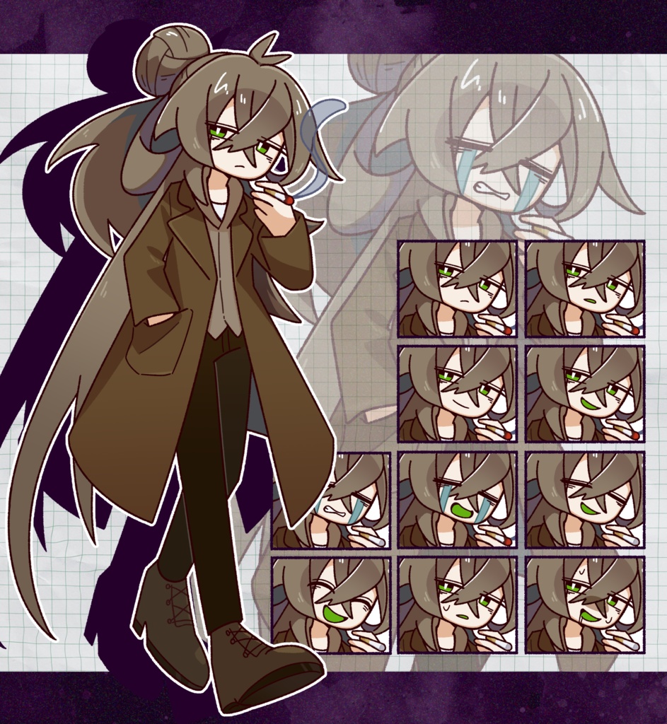 立ち絵＿薄幸とタバコ