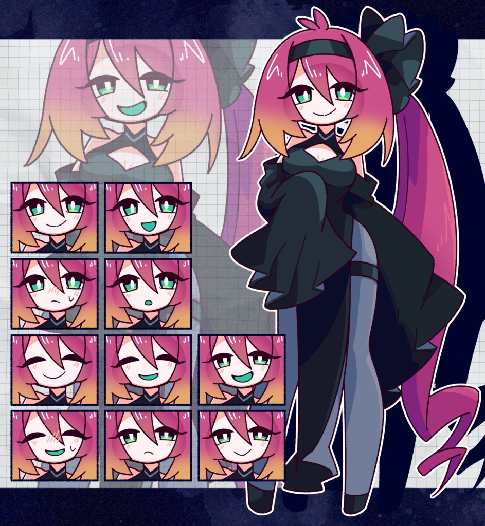 立ち絵_ピンク髪お姉さん