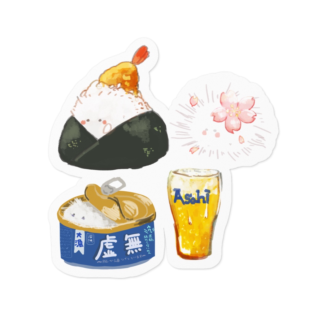 虚無お花見シール