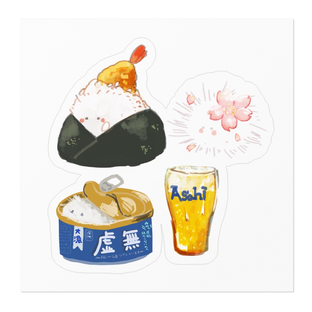 虚無お花見シール