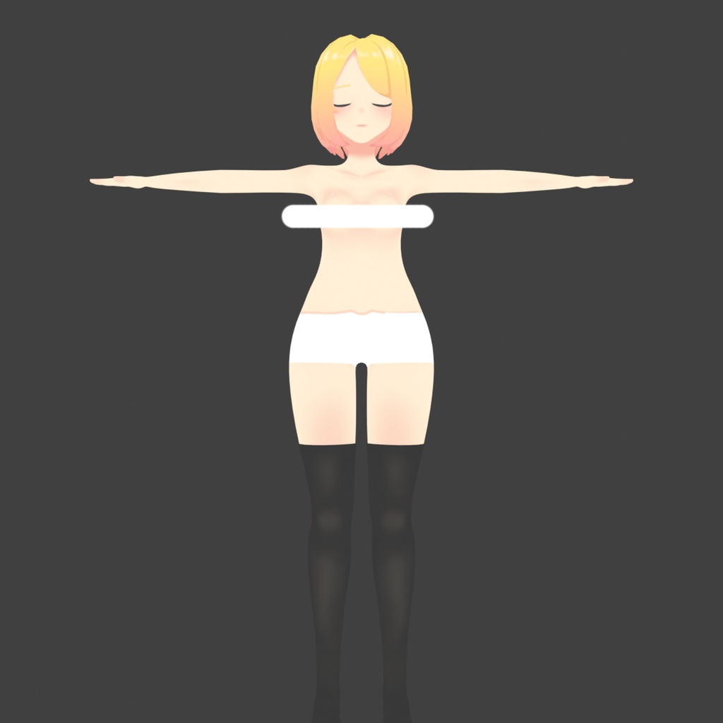 【オリジナル3Ðモデル】金髪おねーさんちゃん