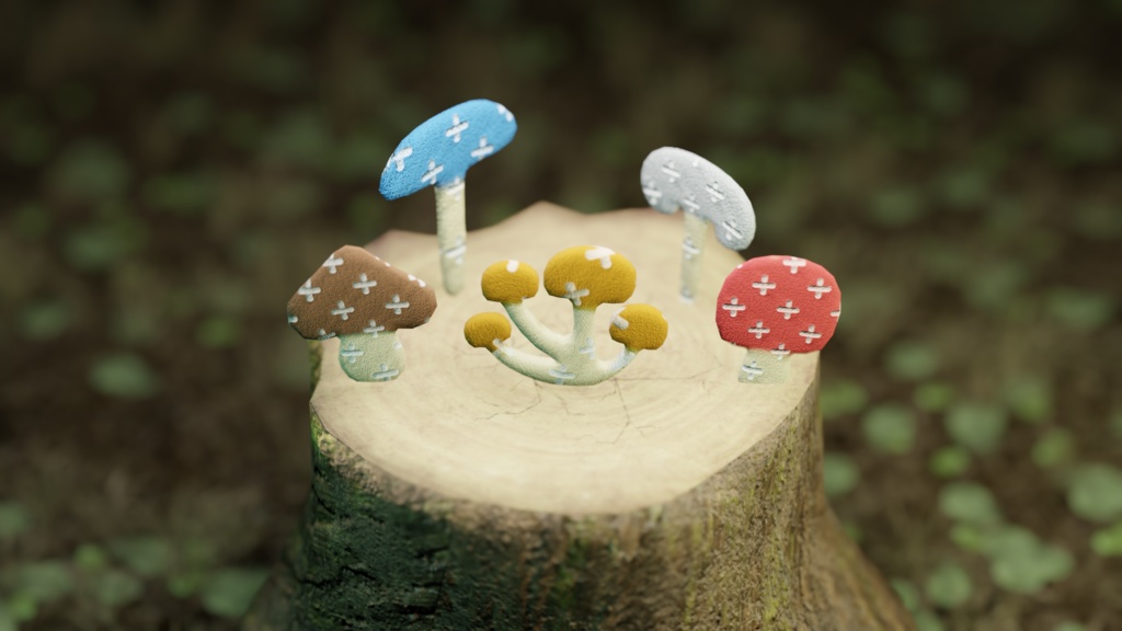 3Dきのこセット