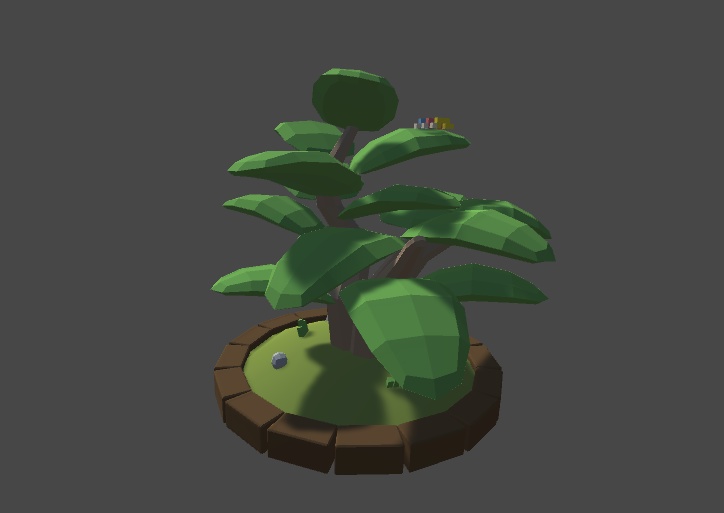 【ローポリ】植物と家具のセット