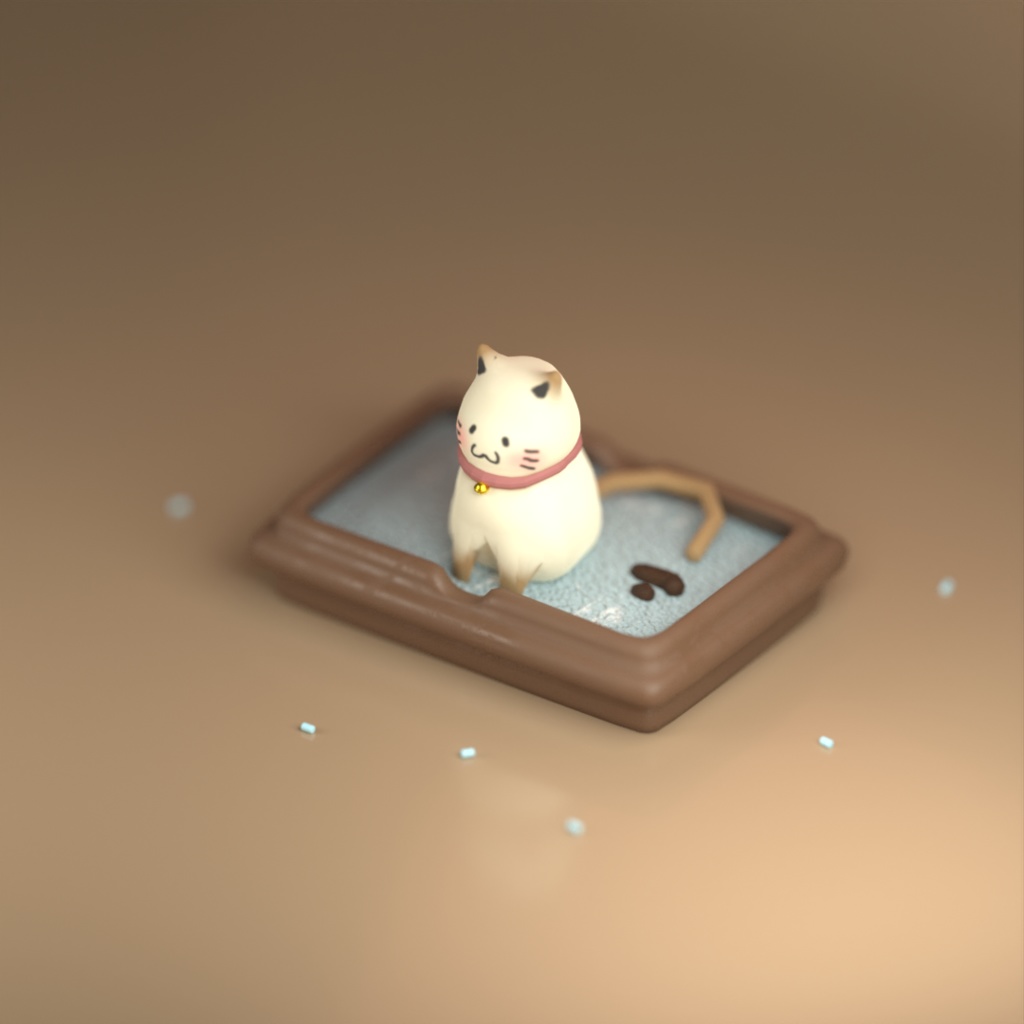 ３Dねこちゃんトイレセット