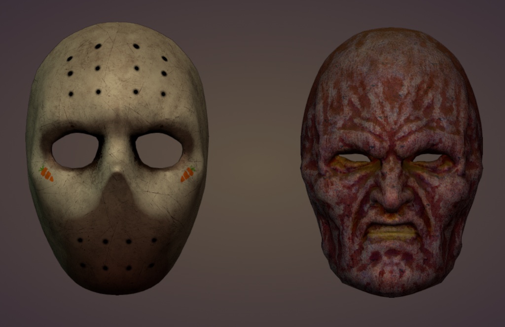 ホラーマスクセット(ホッケーマスクなど4点セット)