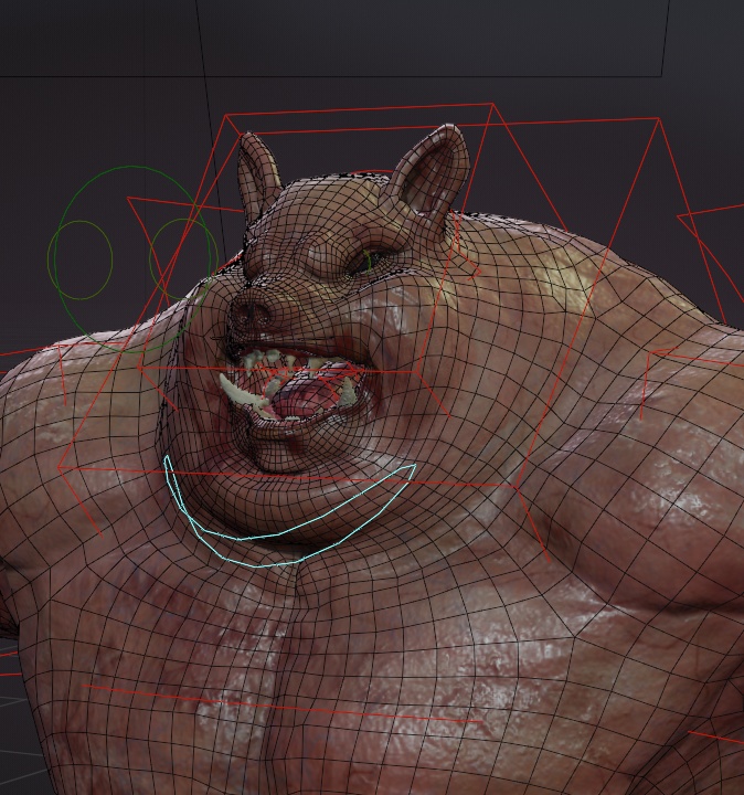 オリジナル3Dモデル オーク(豚タイプ)