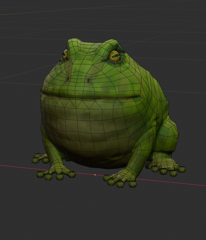 【3D】カエルと自然物のローポリセット