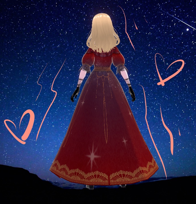 VRoid studio Roxana inspired dress