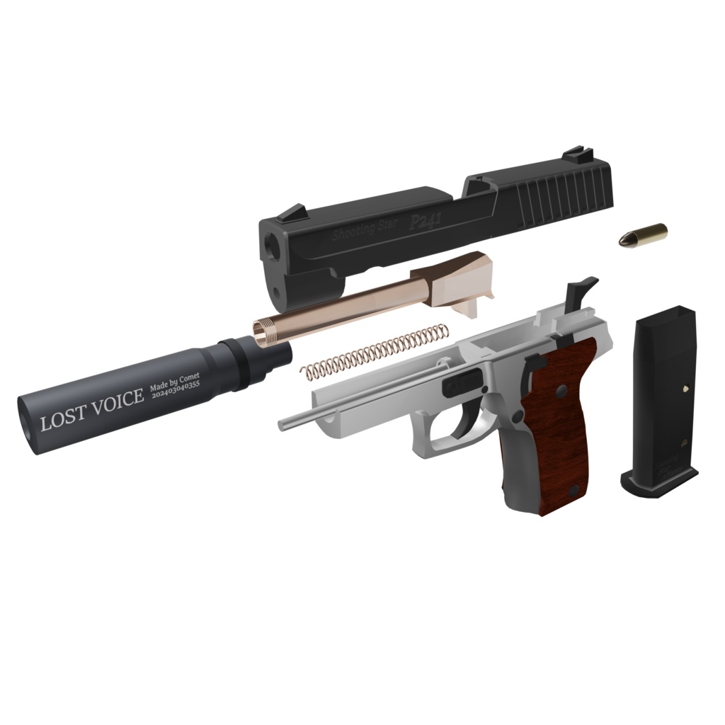 【MA対応】SSA P241 "Lost Voice" Custom【3Dモデル】