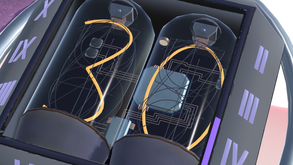 【OSC不要】ニキシー管の腕時計【MA対応】