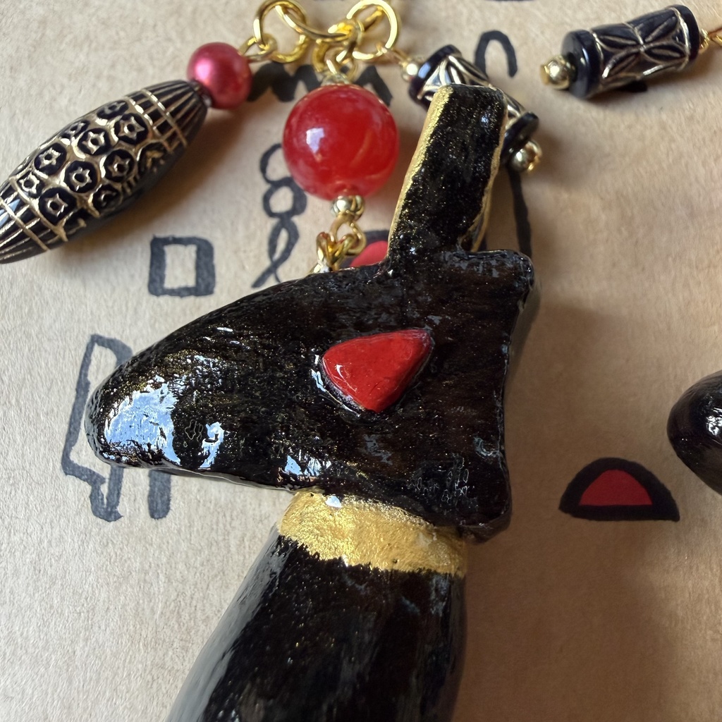 砂漠と戦争を司る神 セトのカノプス壺風キーホルダー