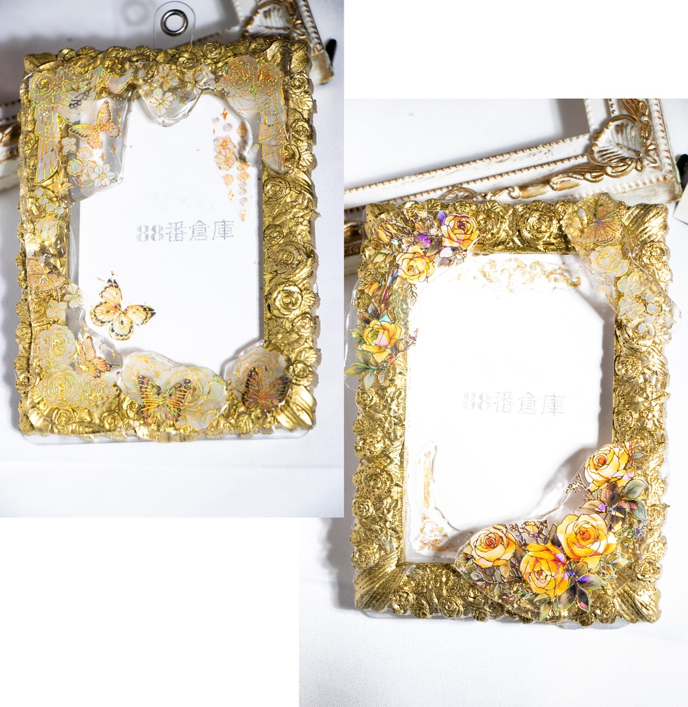 B8硬質ケース_額縁タイプ_ゴールドローズ