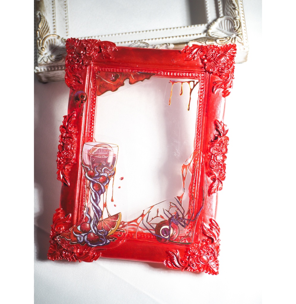 A7硬質ケース_額縁タイプ_【ディナー/RED】