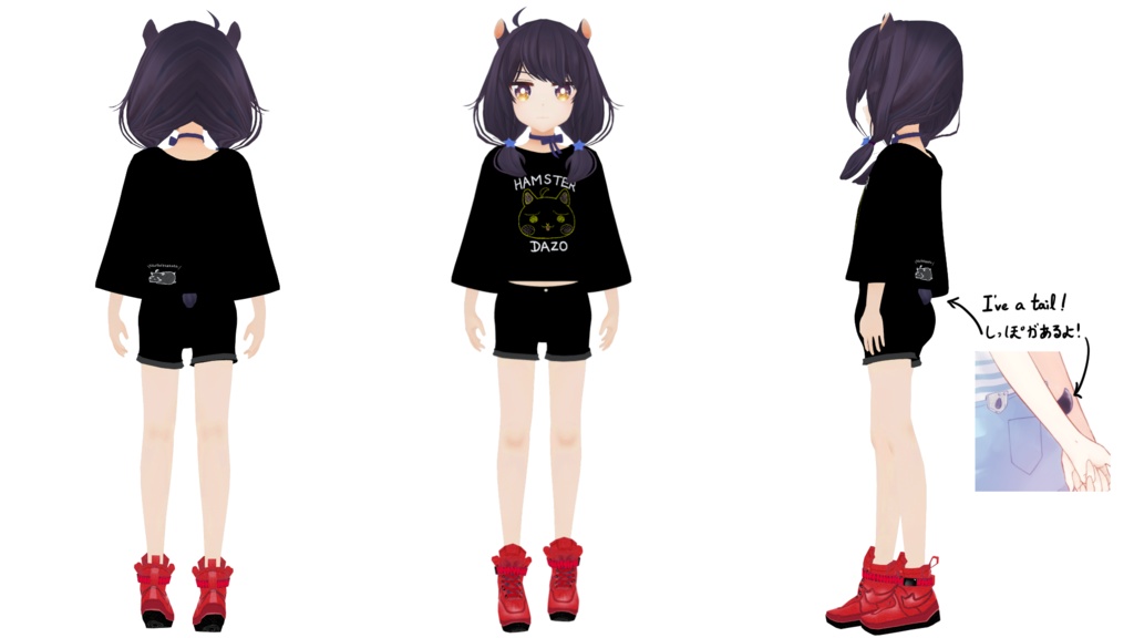 「ハムスターだぞ」両面Tシャツ