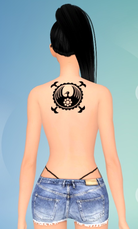 【シムズ4】光月家刺青(背中用)
