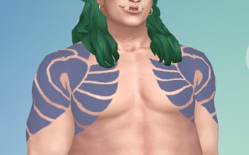 【シムズ4】ササキの刺青(胸・腕)