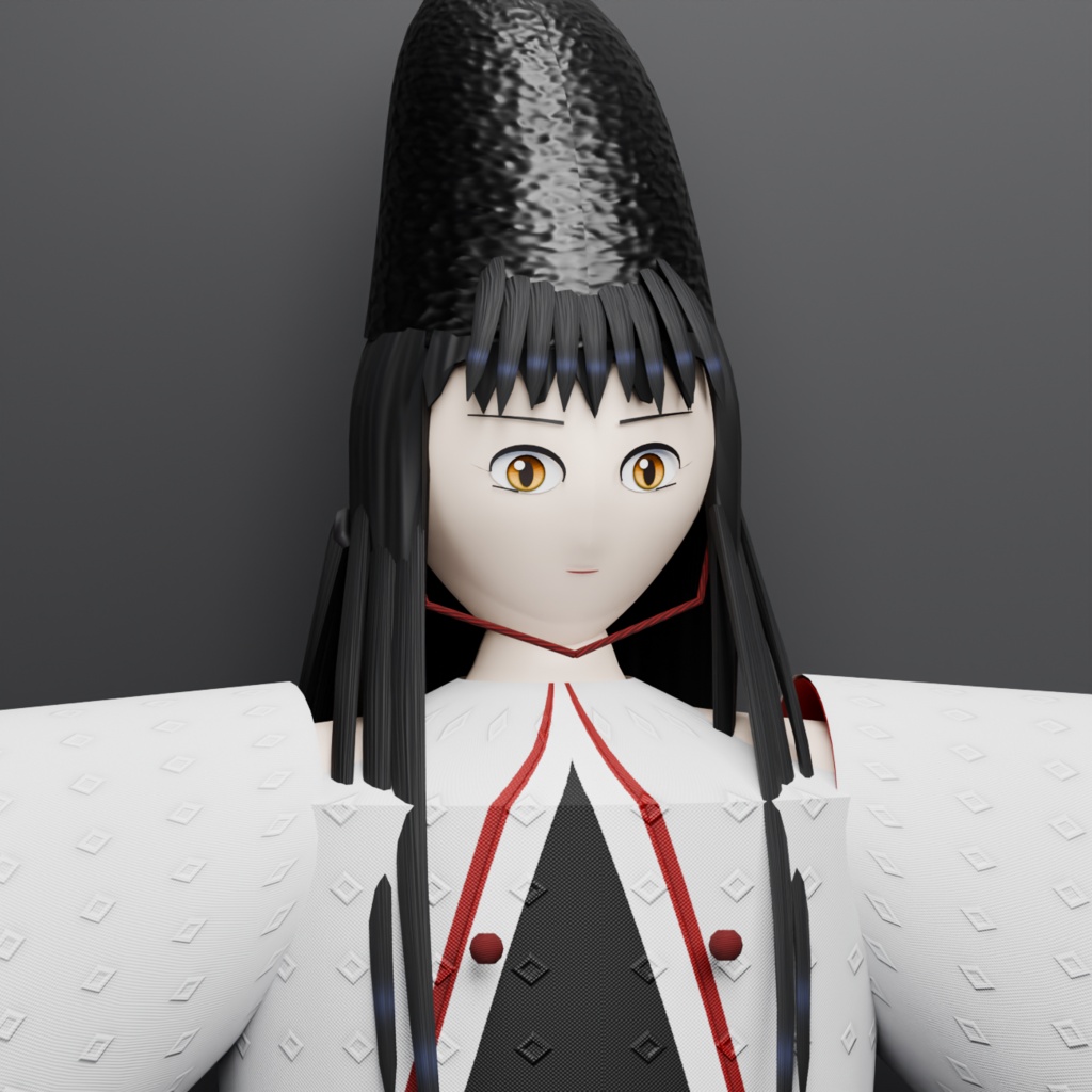 【VRChat想定】オリジナル3Dモデル「朧 宵」素顔と甲冑の二体入り