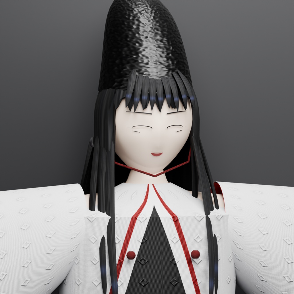 【VRChat想定】オリジナル3Dモデル「朧 宵」素顔と甲冑の二体入り