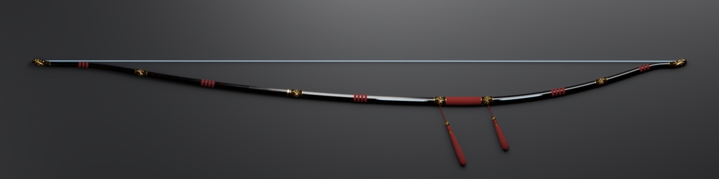 【和風ダークファンタジー3D】緋月ノ国 武器四種(妖刀・大太刀・薙刀・弓)MA対応