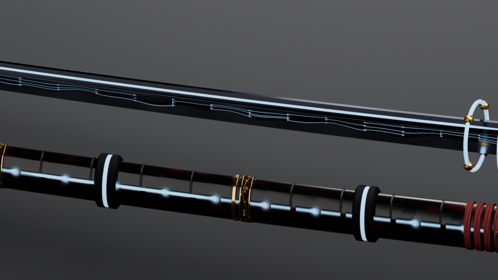 【和の武装×科学3D】神域機構 武器四種(妖刀・大太刀・薙刀・弓)MA対応
