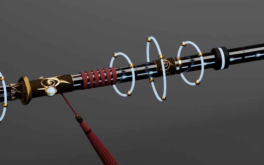 【和の武装×科学3D】神域機構 武器四種(妖刀・大太刀・薙刀・弓)MA対応