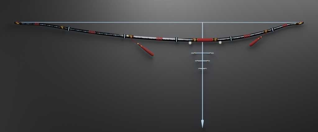 【和の武装×科学3D】神域機構 武器四種(妖刀・大太刀・薙刀・弓)MA対応
