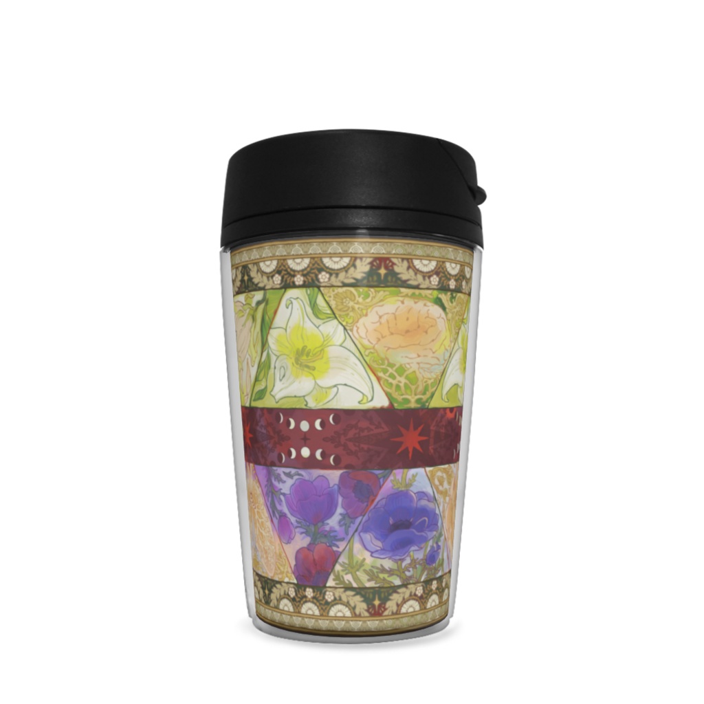 花と臓器のタンブラー