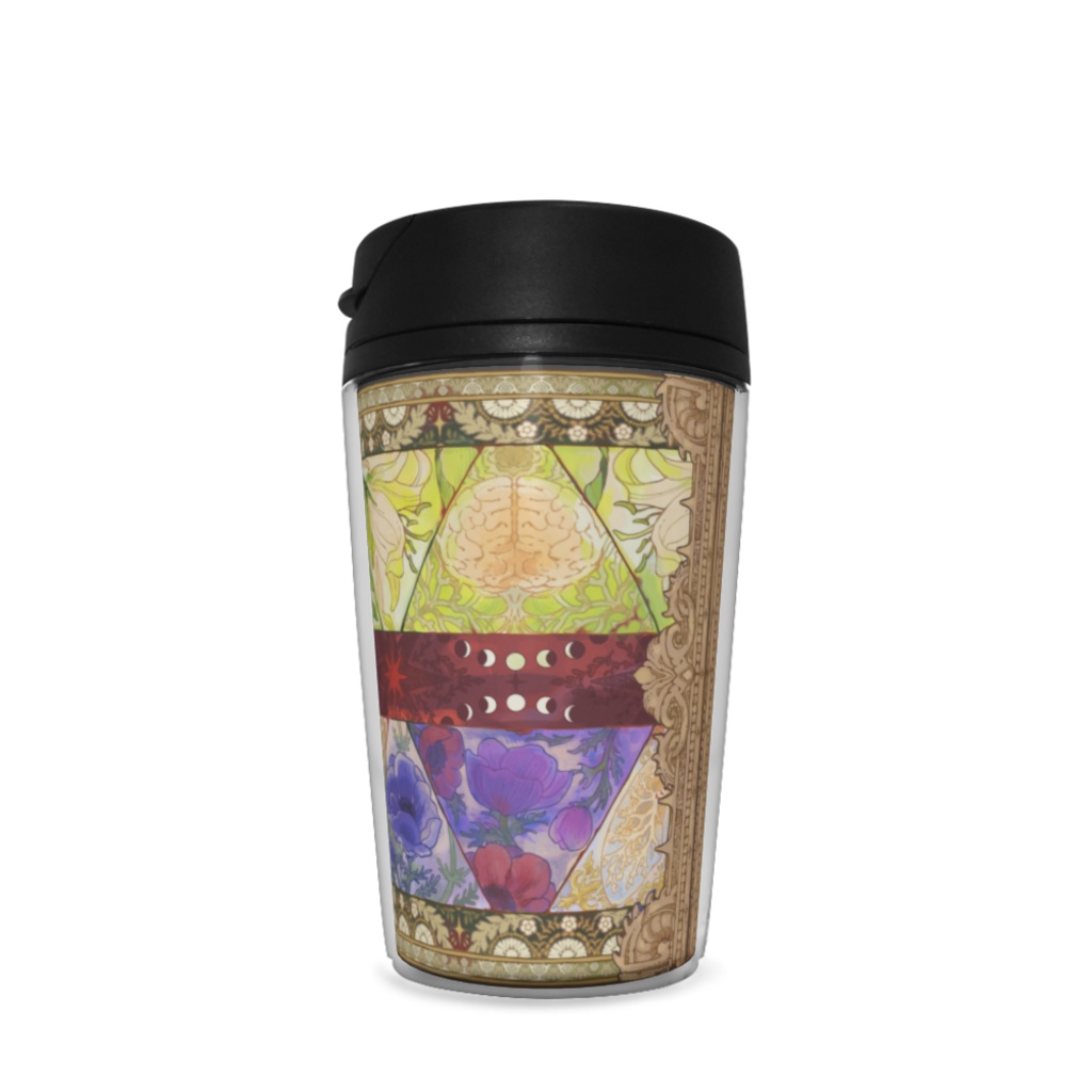 花と臓器のタンブラー