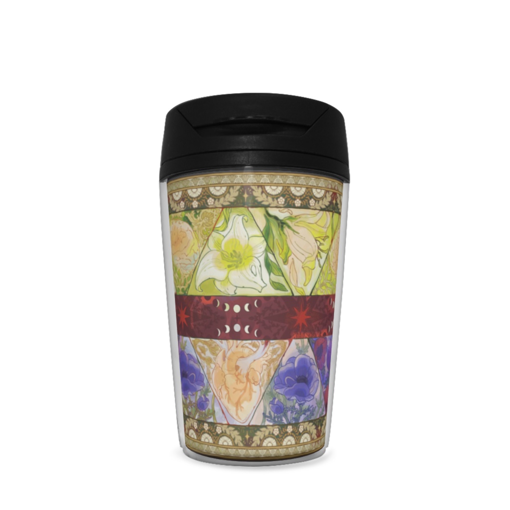 花と臓器のタンブラー