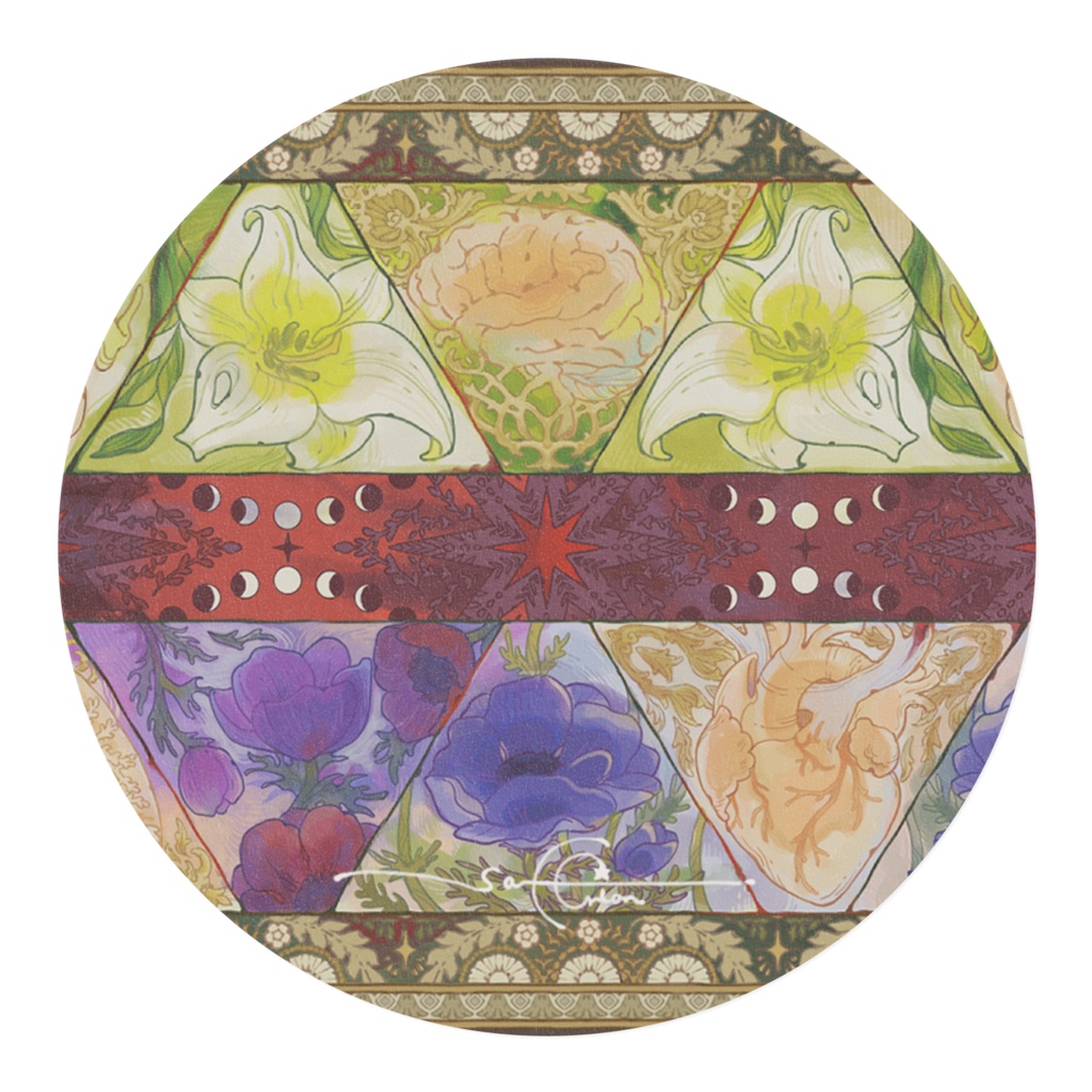 花と臓器のマスキングテープ