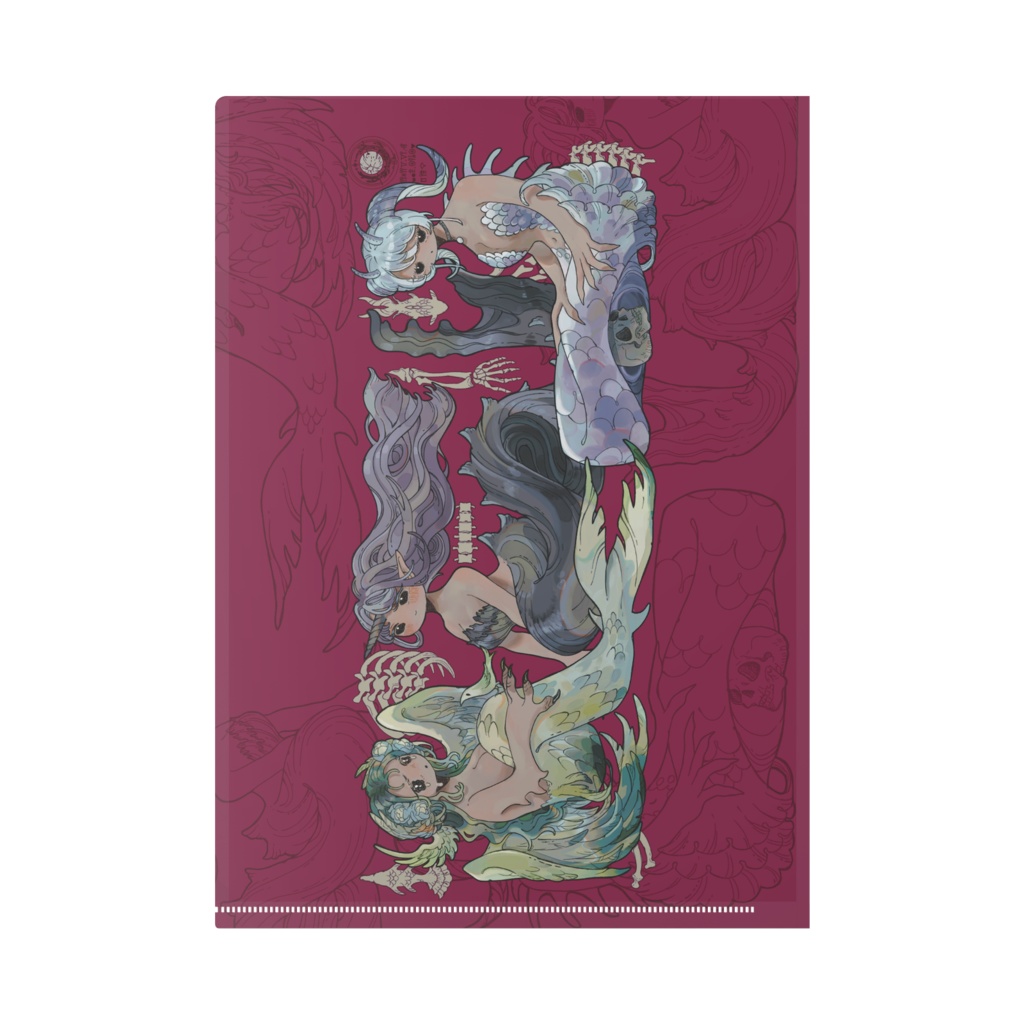 おおきい人魚たち白&赤紫