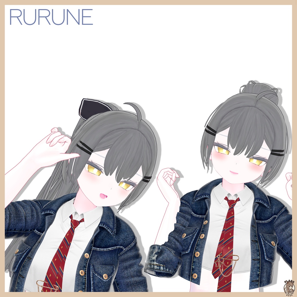 Pica ponytail hair 【9 avatars】