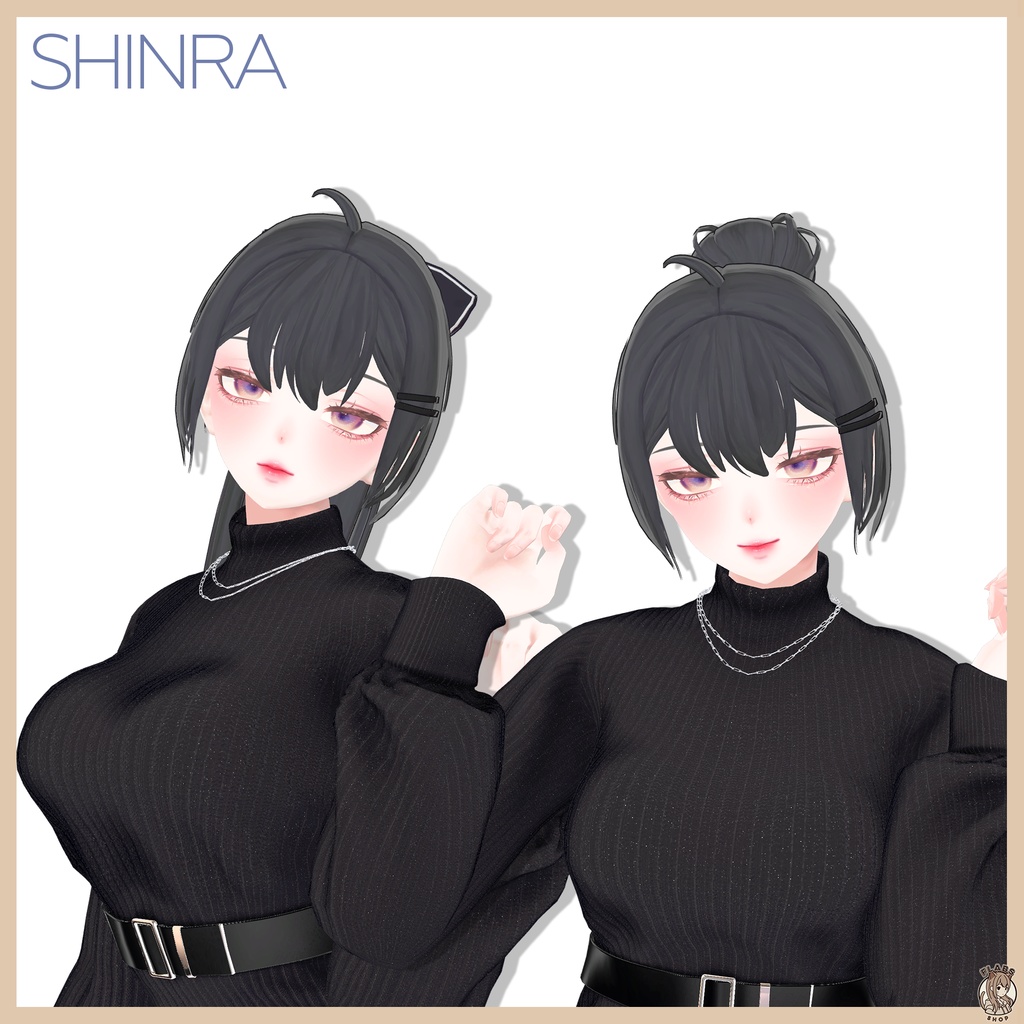 Pica ponytail hair 【9 avatars】