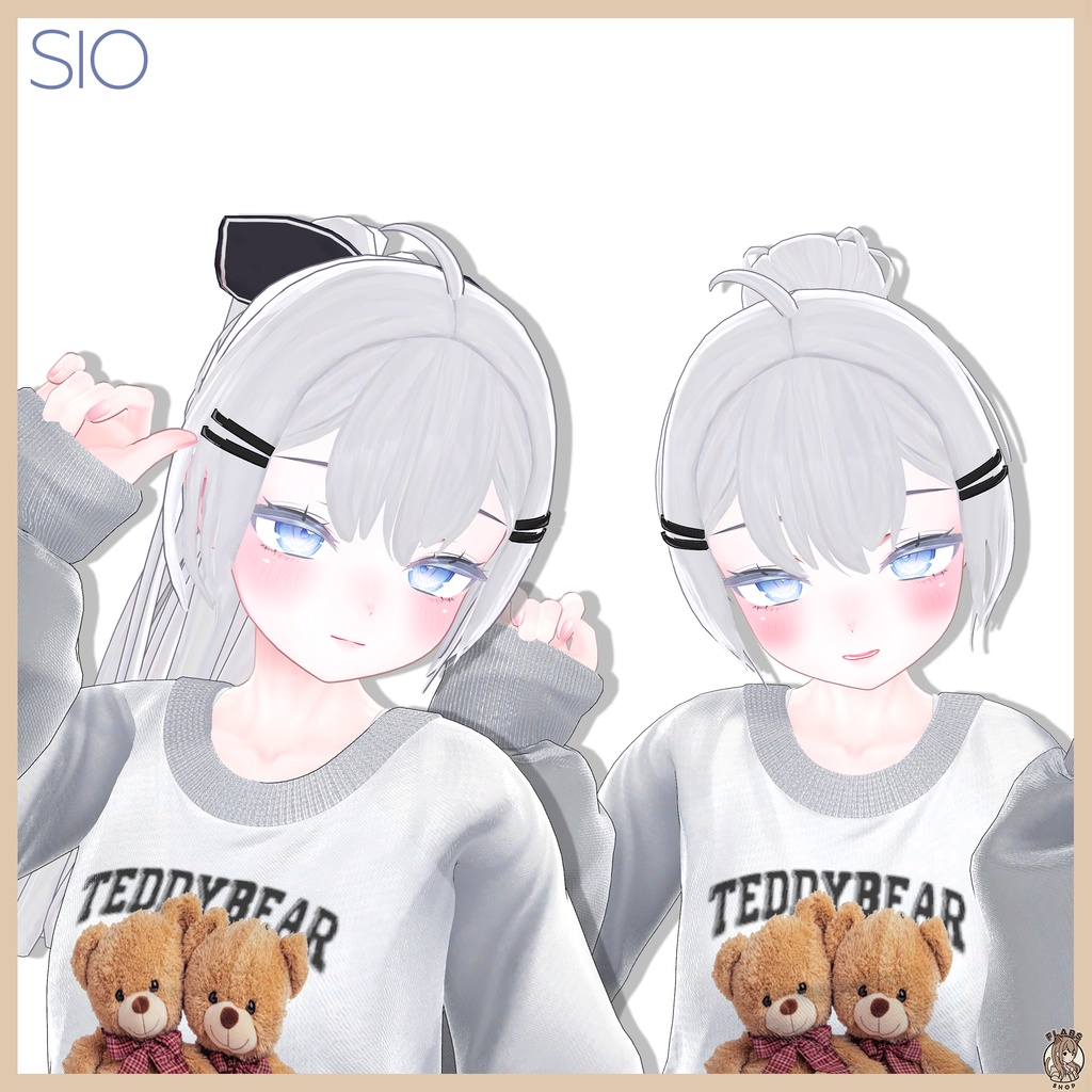 Pica ponytail hair 【9 avatars】