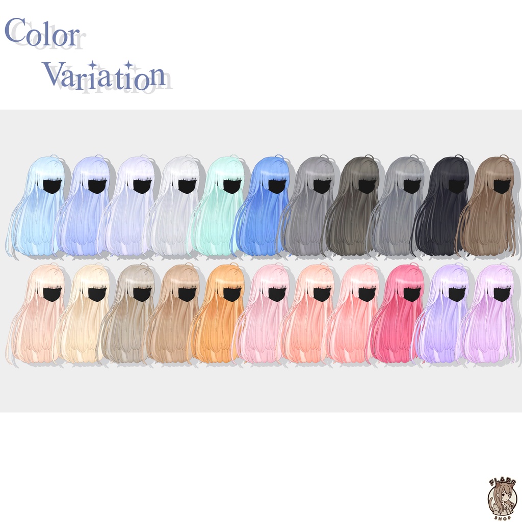 Hime long hair 【10 avatars】