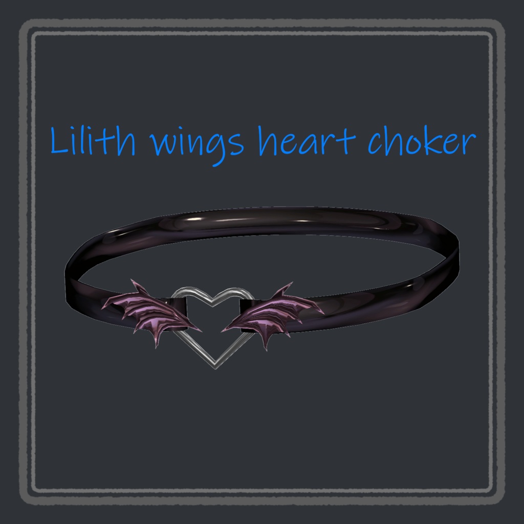 Lilith wings heart choker