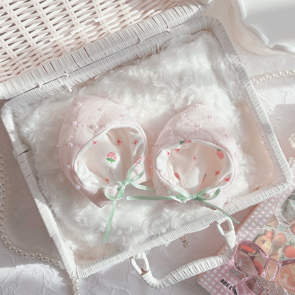 10cmぬい服 いちごの被り物