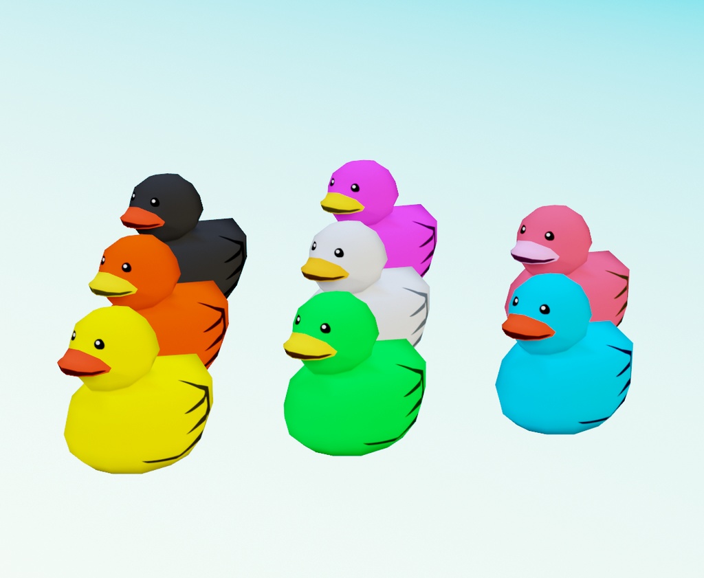 【無料 Free】3Dモデル アヒルちゃん duck low polygon △500