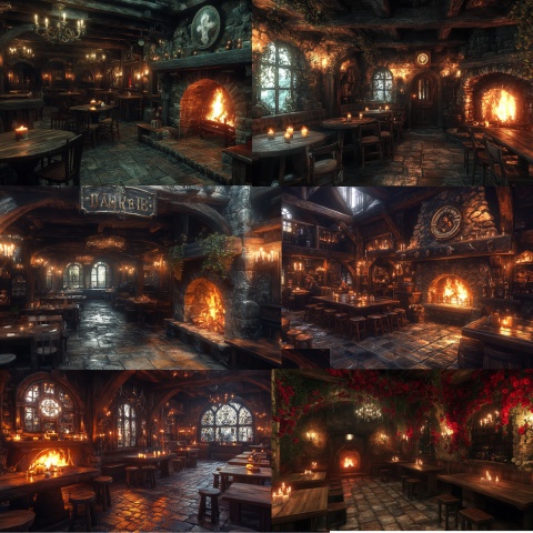 【全141枚】中世ファンタジー城下町_イラスト背景集