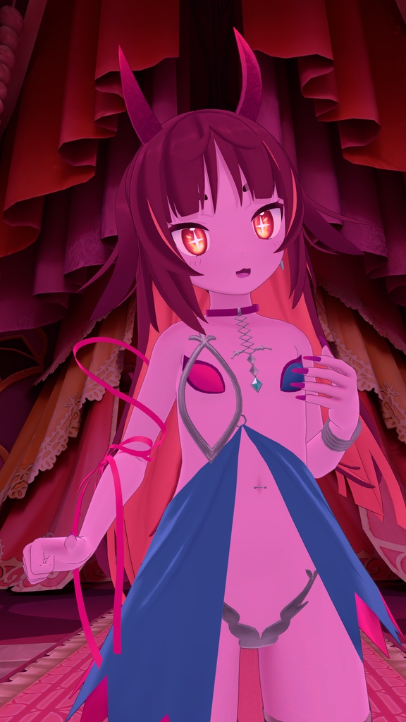 イカスミ族の装束+異色肌テクスチャ9色【猫山苗ちゃん用】