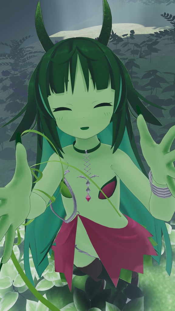 イカスミ族の装束+異色肌テクスチャ9色【猫山苗ちゃん用】