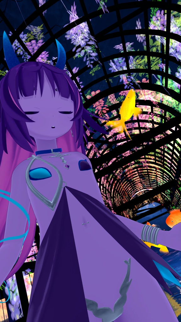 イカスミ族の装束+異色肌テクスチャ9色【猫山苗ちゃん用】