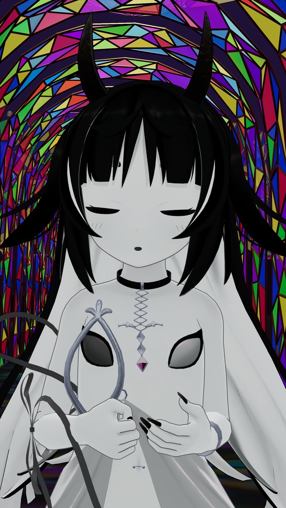 イカスミ族の装束+異色肌テクスチャ9色【猫山苗ちゃん用】