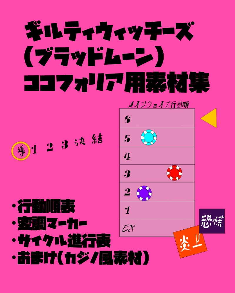 ギルティウィッチーズ（ブラッドムーン）ココフォリア用素材集
