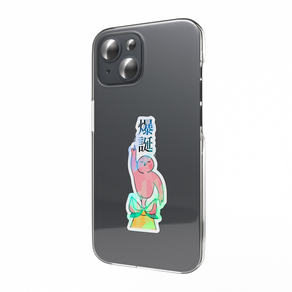 桃野トリHBD2026🍑爆誕スマホステッカー②ホログラム