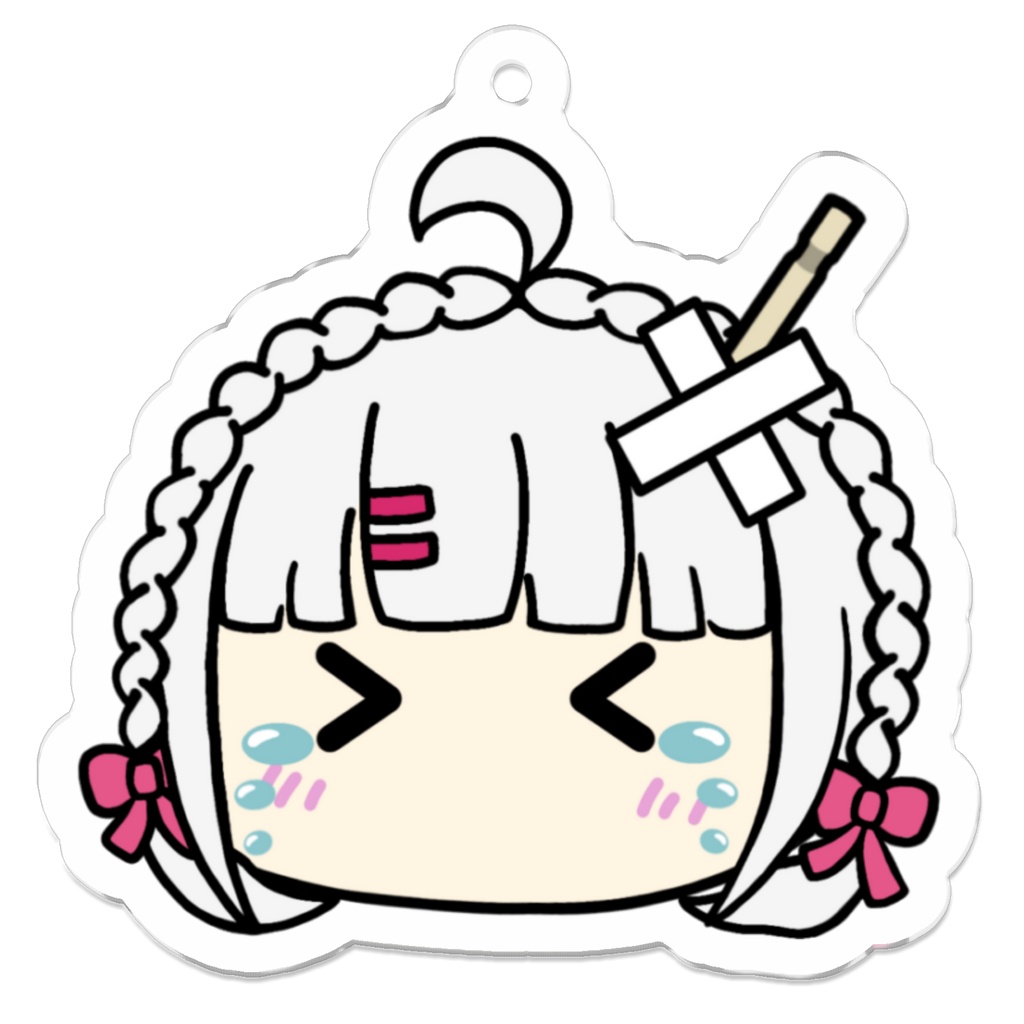 【暁しろは】泣き顔 アクキー 50×50mm