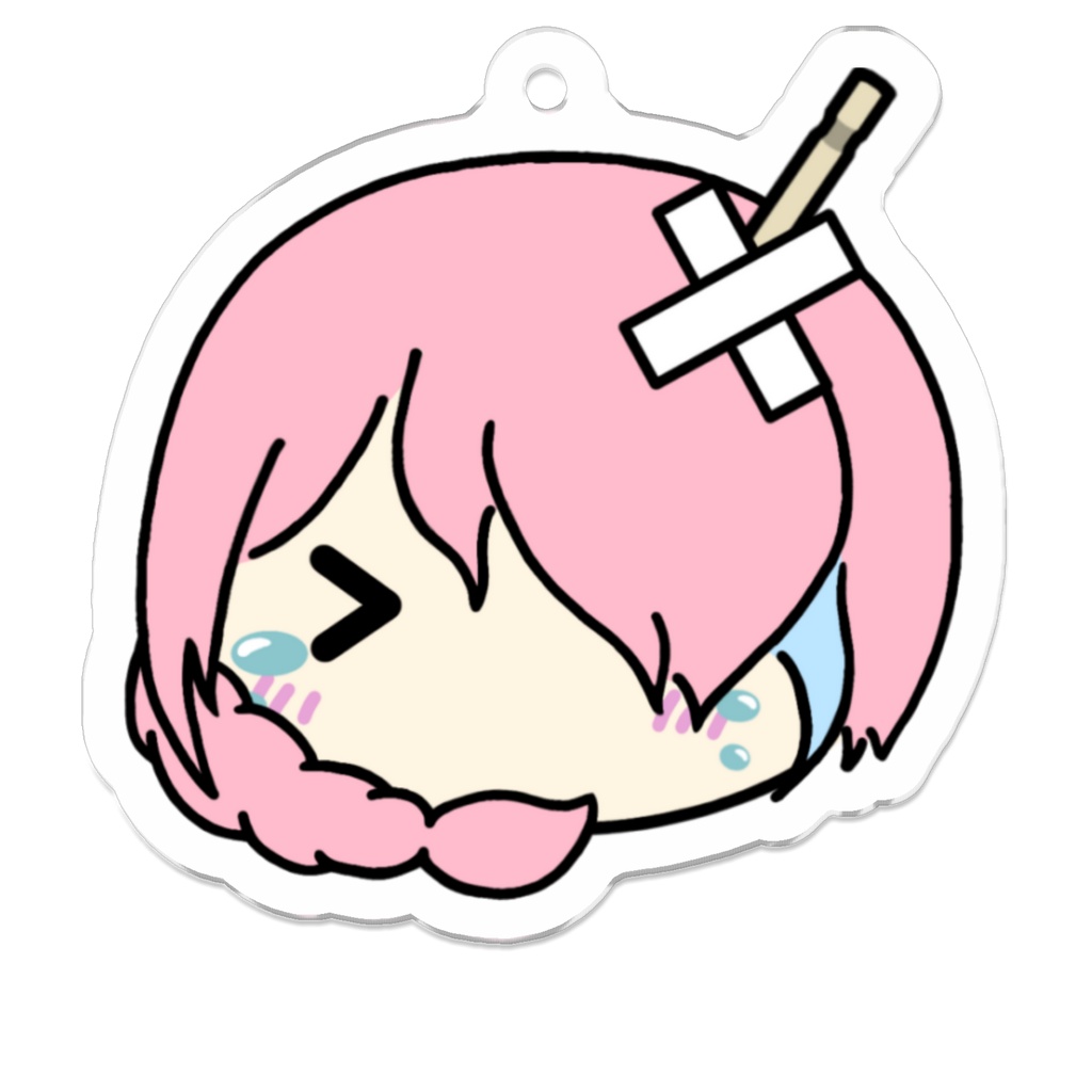 【苺月花恋】泣き顔 アクキー 50×50mm