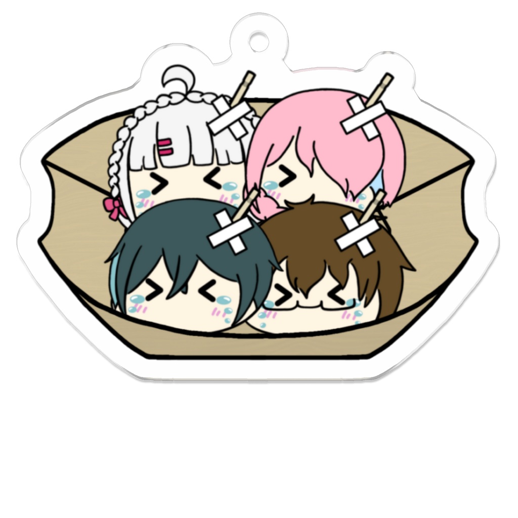 全員集合 泣き顔 アクキー 50×50mm